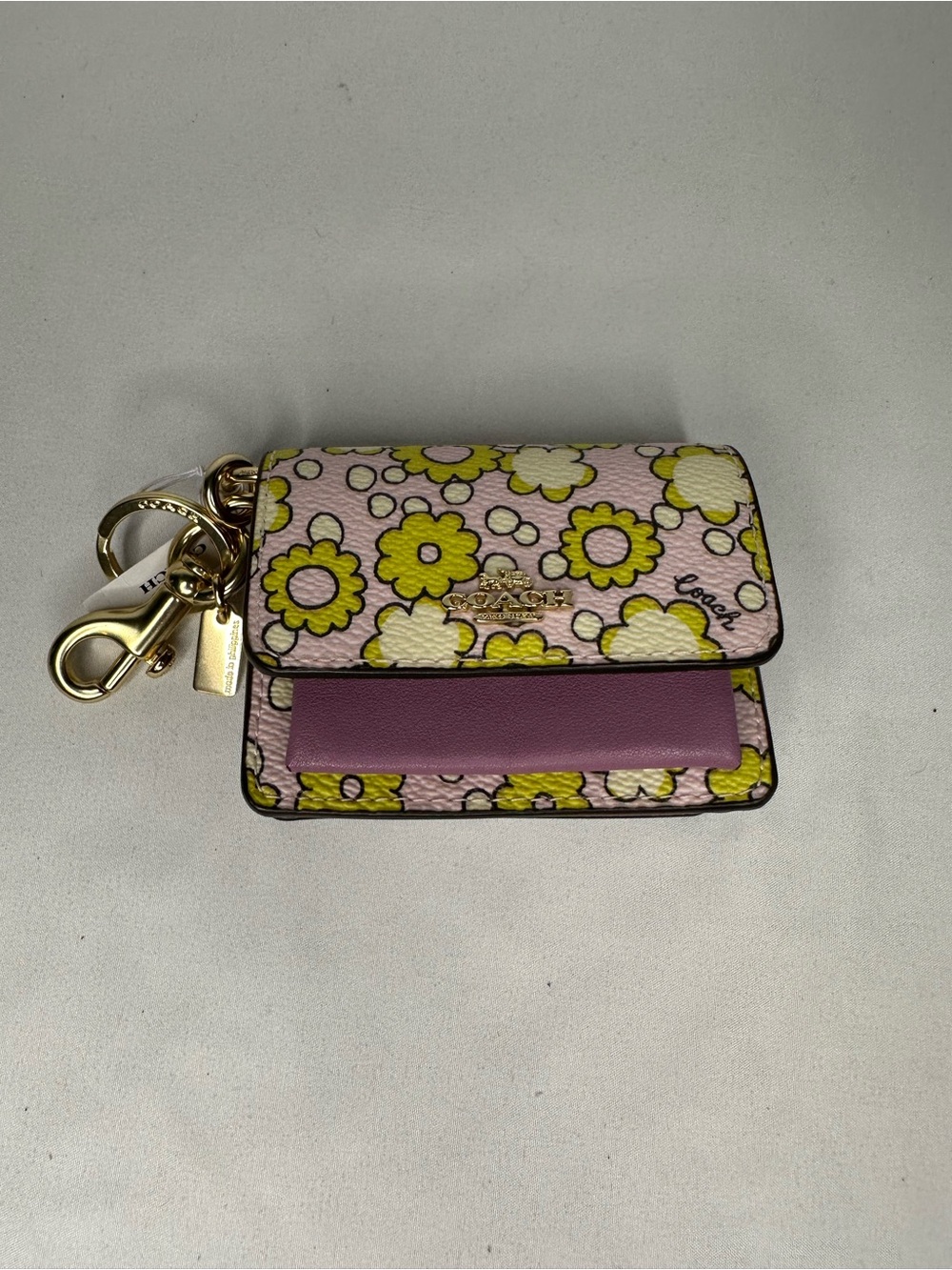 Coach Mini Klare Bag Charm in Lilac Multi - Picture 3 of 10